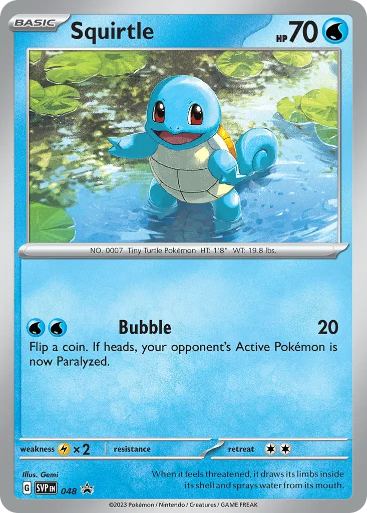 Squirtle Scarlet & Violet Black Star Promos 48