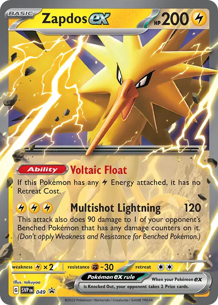 Zapdos ex Scarlet & Violet Black Star Promos 49