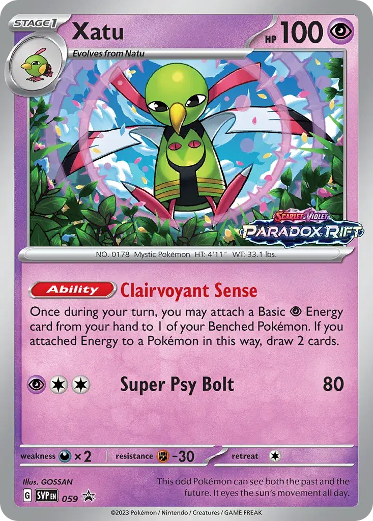 Xatu Scarlet & Violet Black Star Promos 59