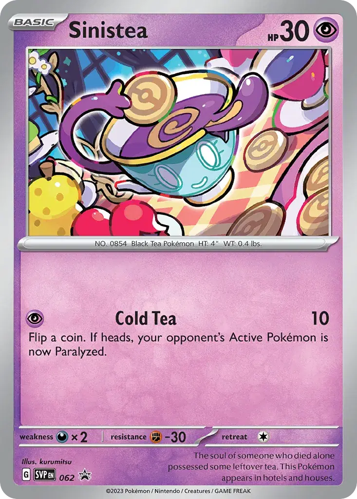 Sinistea Scarlet & Violet Black Star Promos 62