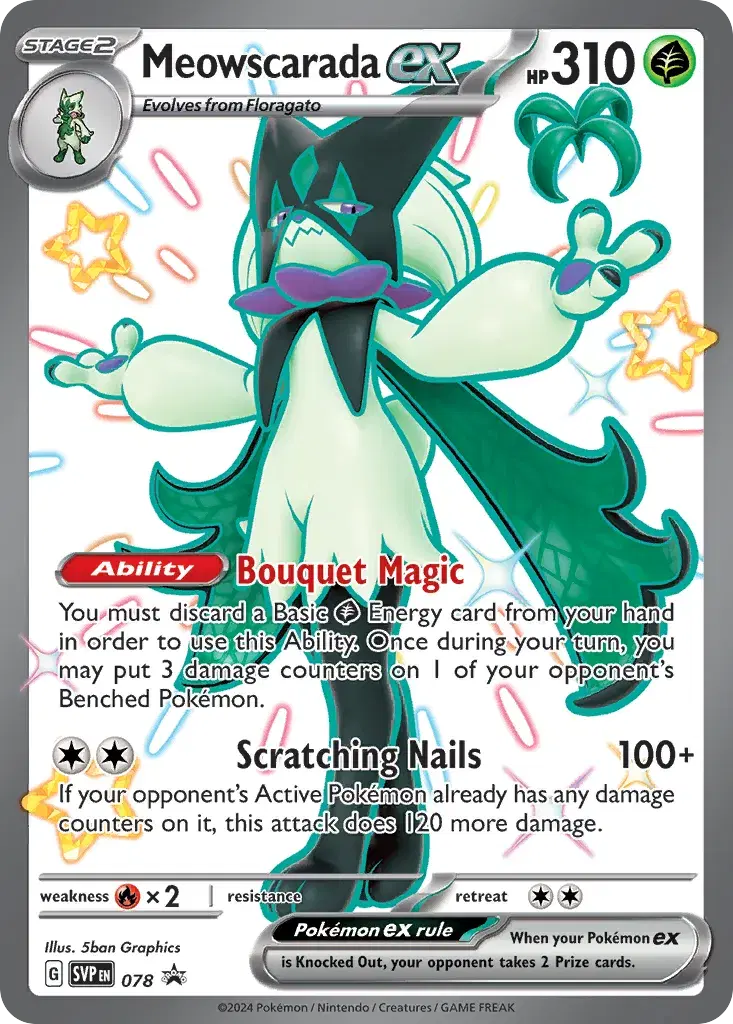 Meowscarada ex Scarlet & Violet Black Star Promos 78