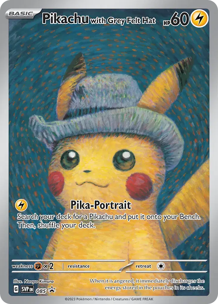 Pikachu with Grey Felt Hat Scarlet & Violet Black Star Promos 85