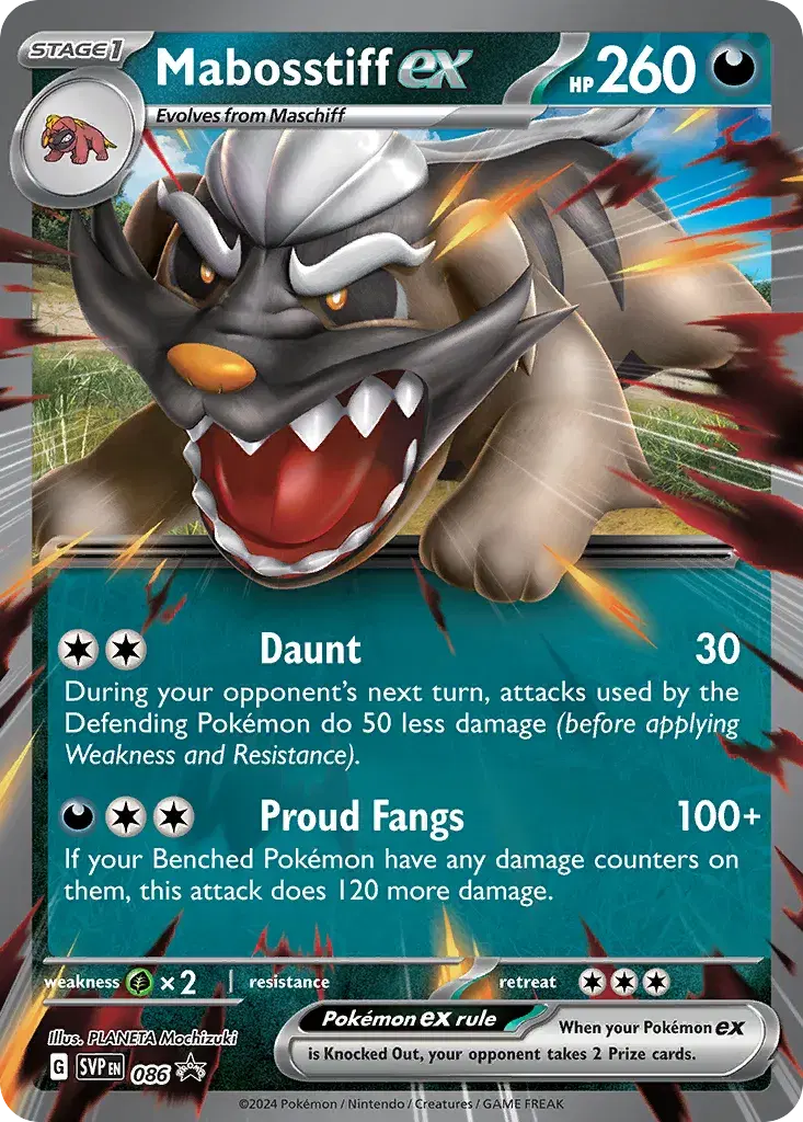 Mabosstiff ex Scarlet & Violet Black Star Promos 86