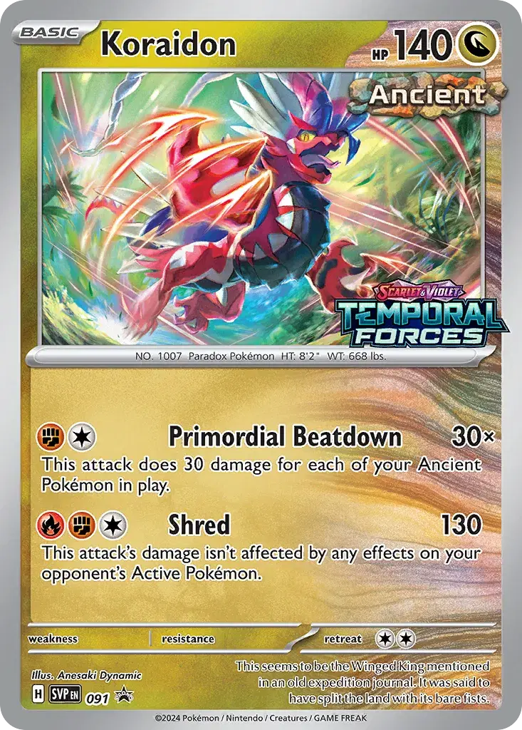 Koraidon Scarlet & Violet Black Star Promos 91