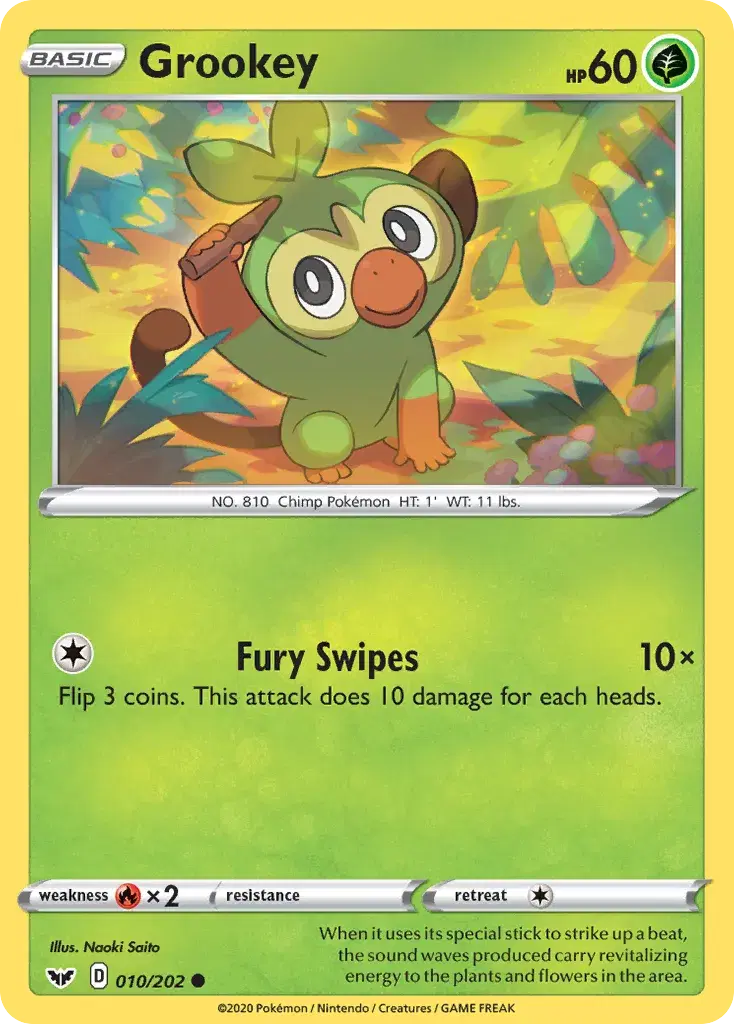 Grookey Sword & Shield 10