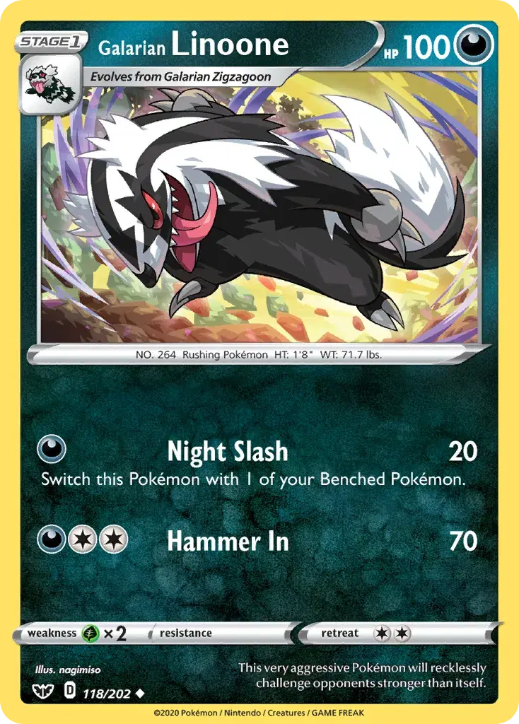 Galarian Linoone Sword & Shield 118