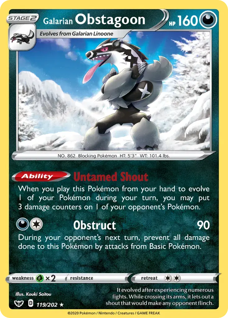 Galarian Obstagoon Sword & Shield 119