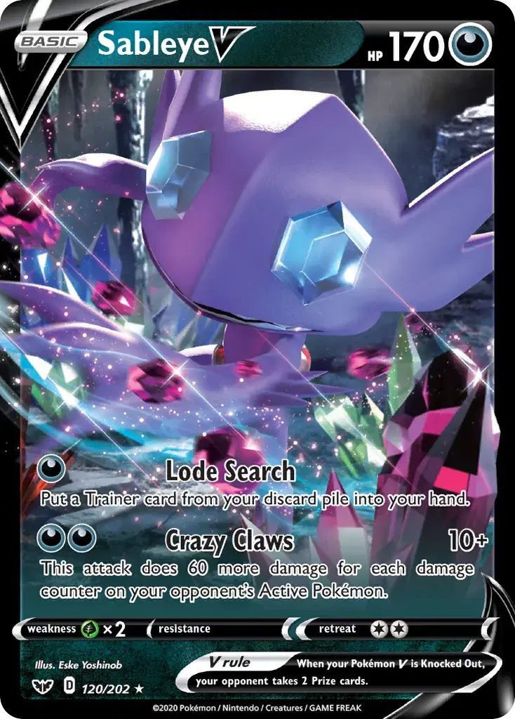 Sableye V Sword & Shield 120