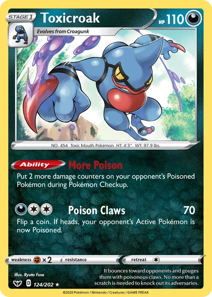 Toxicroak Sword & Shield 124