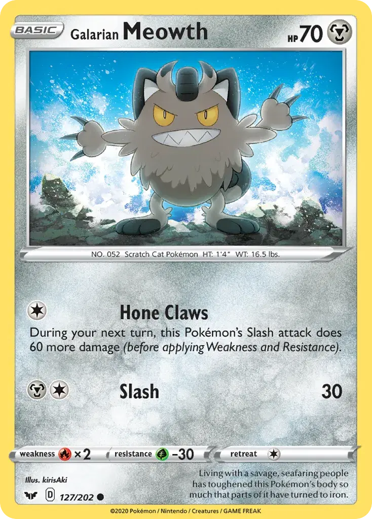Galarian Meowth Sword & Shield 127