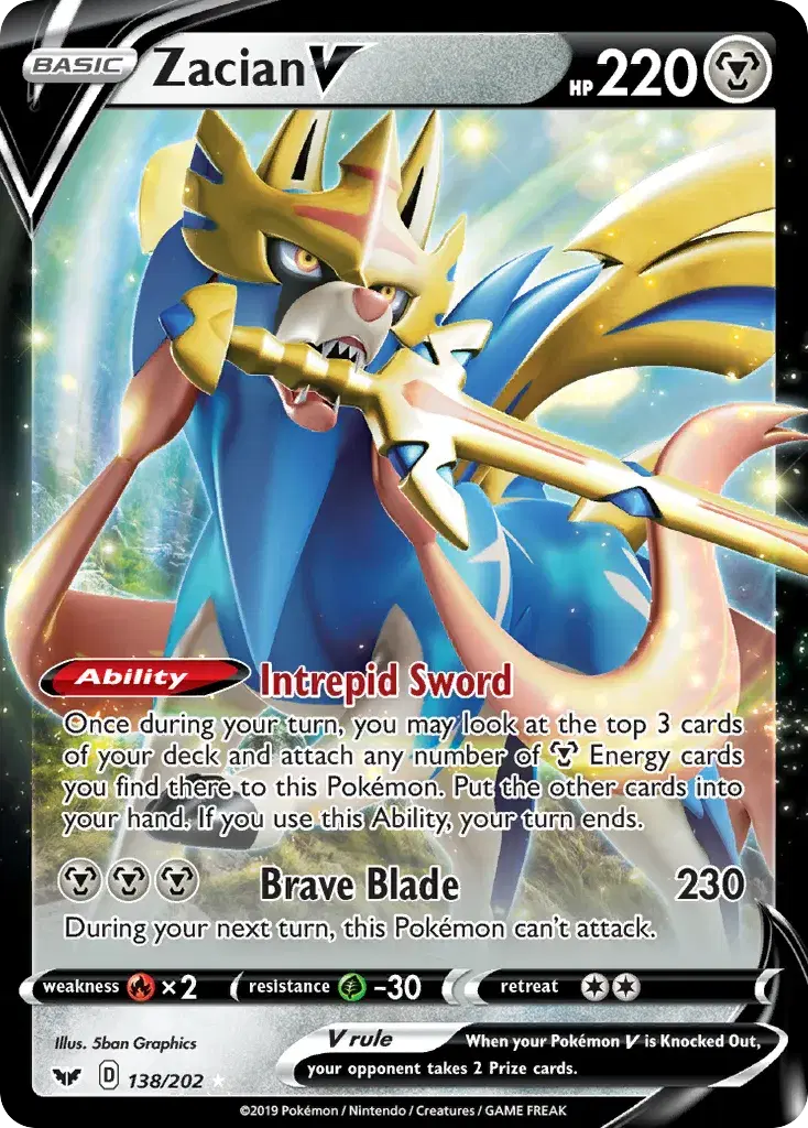 Zacian V Sword & Shield 138