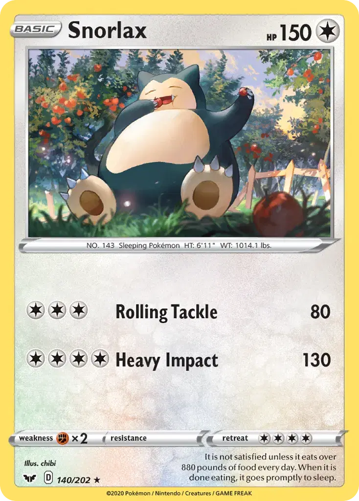 Snorlax Sword & Shield 140