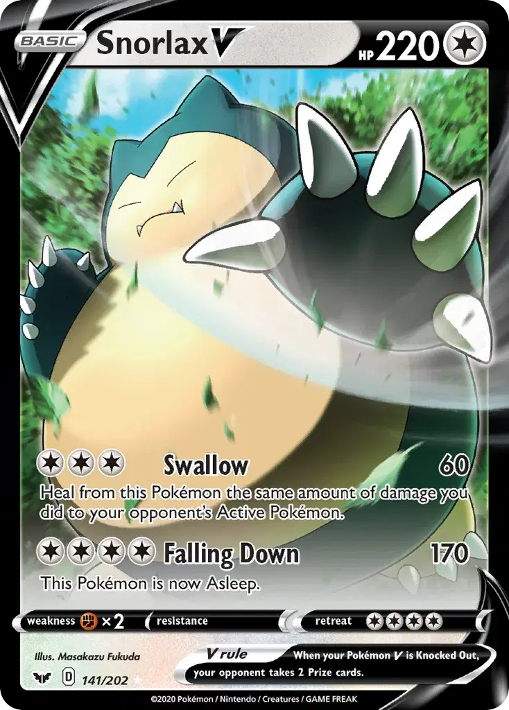 Snorlax V Sword & Shield 141