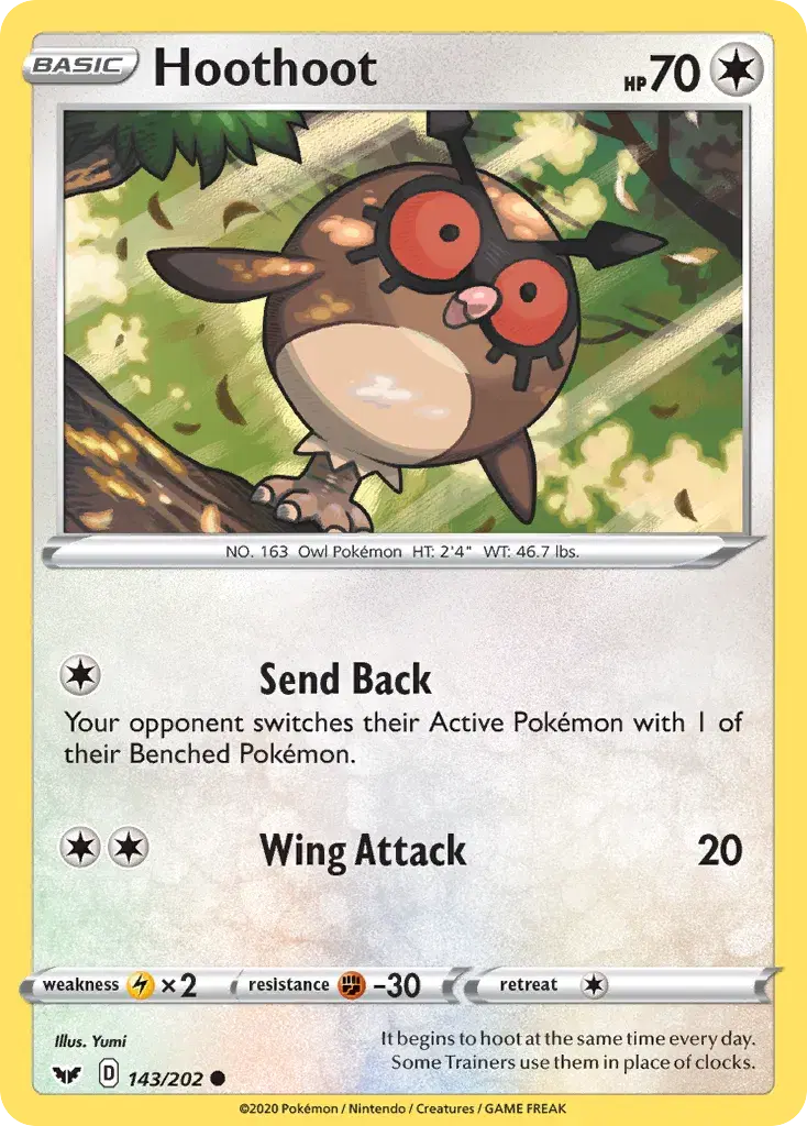 Hoothoot Sword & Shield 143