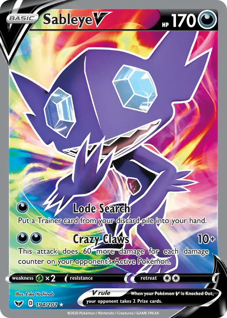 Sableye V Sword & Shield 194