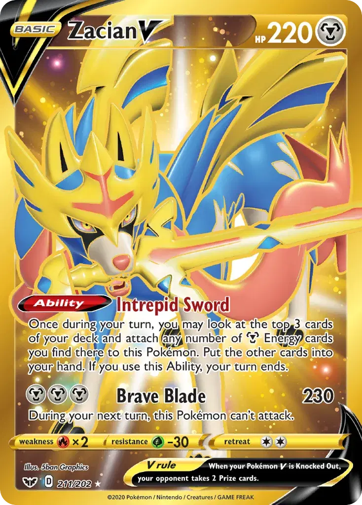 Zacian V Sword & Shield 211