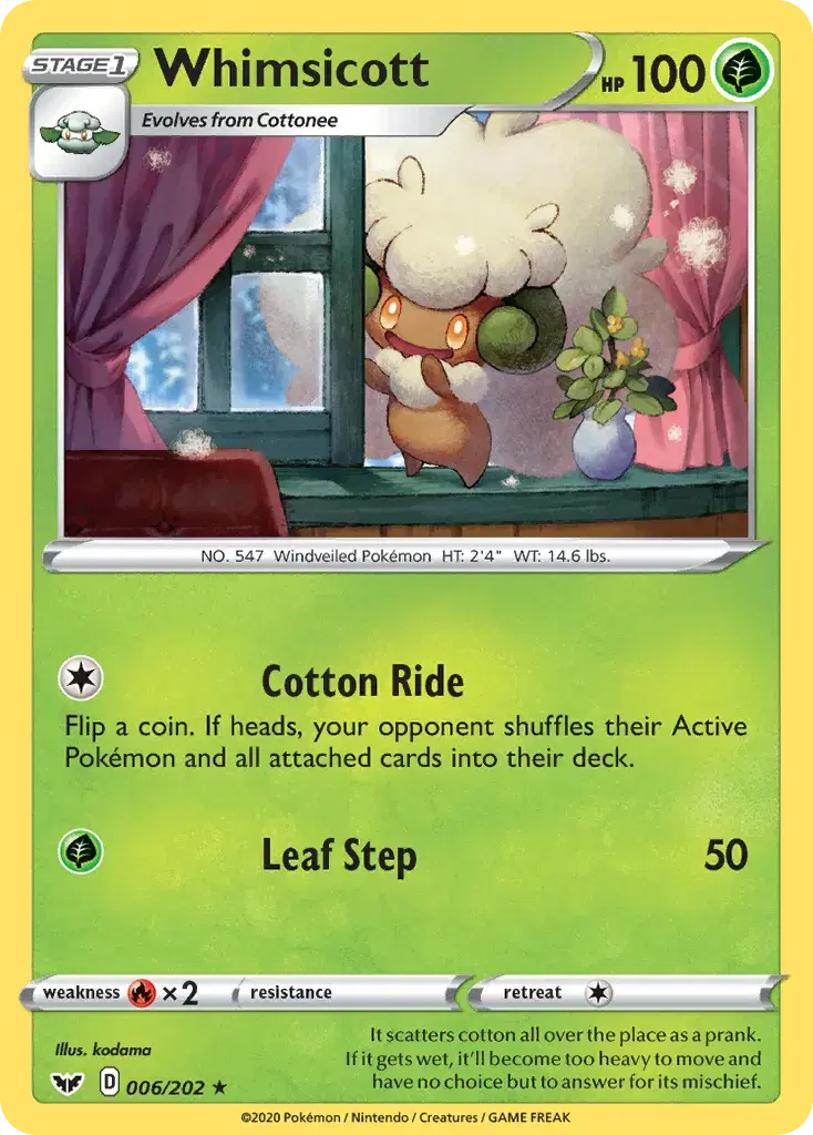 Whimsicott Sword & Shield 6