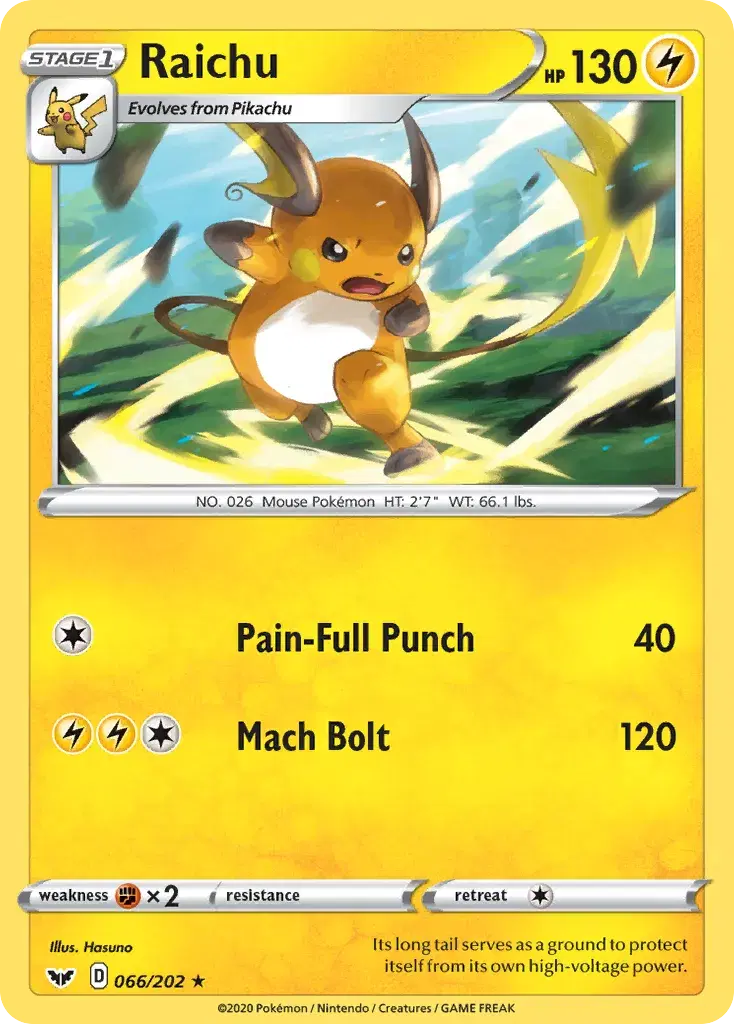 Raichu Sword & Shield 66