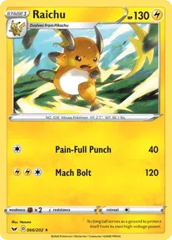 Raichu Sword & Shield