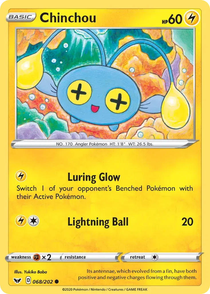 Chinchou Sword & Shield 68