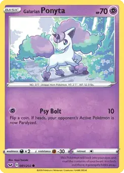 Galarian Ponyta Sword & Shield