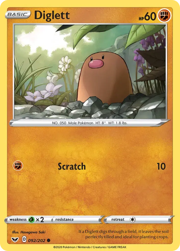 Diglett Sword & Shield 92