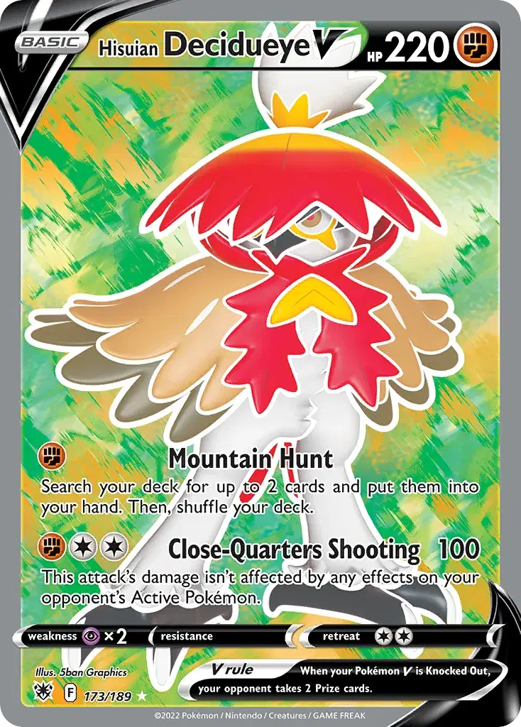 Hisuian Decidueye V Astral Radiance 173