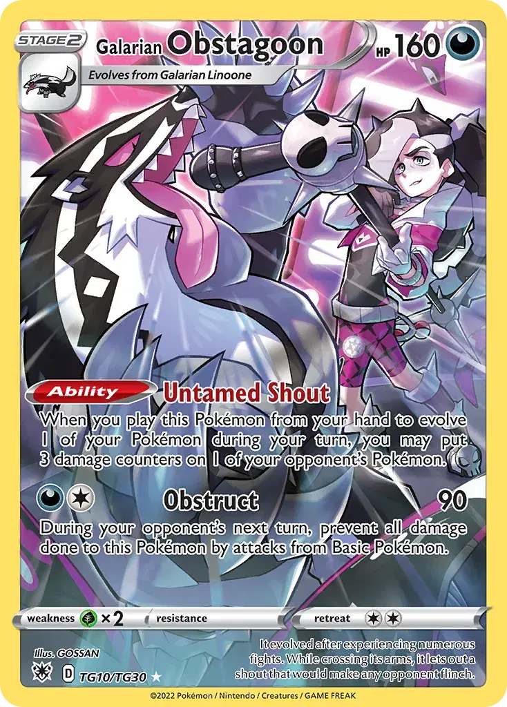 Galarian Obstagoon Astral Radiance Trainer Gallery TG10
