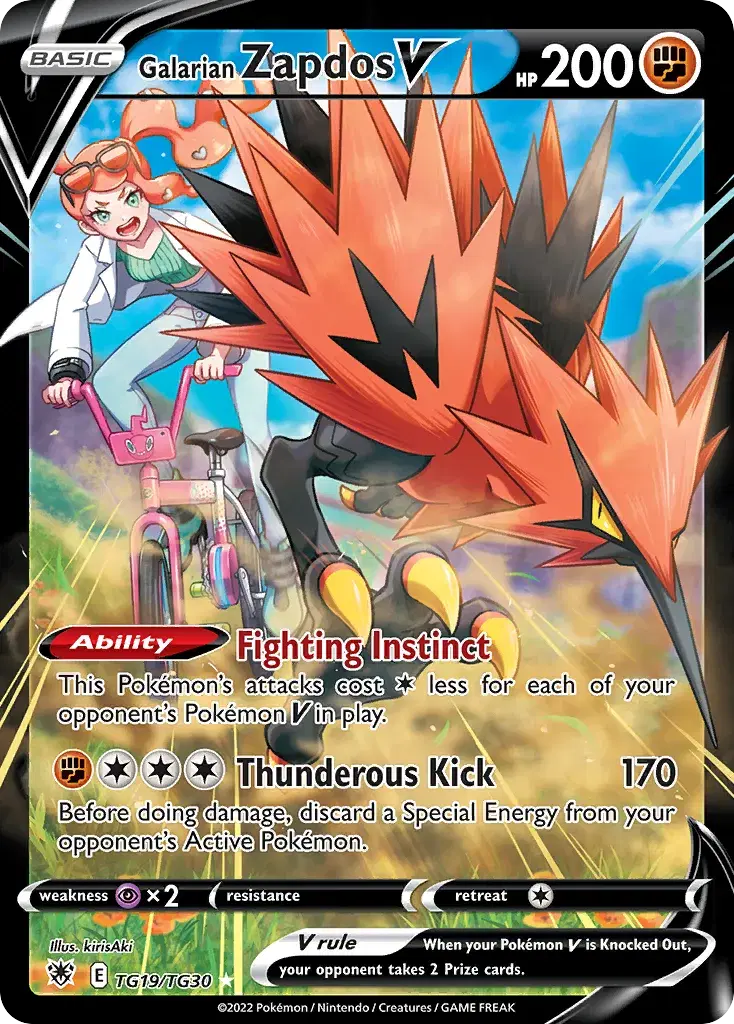 Galarian Zapdos V Astral Radiance Trainer Gallery TG19
