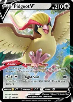 Pidgeot V Lost Origin