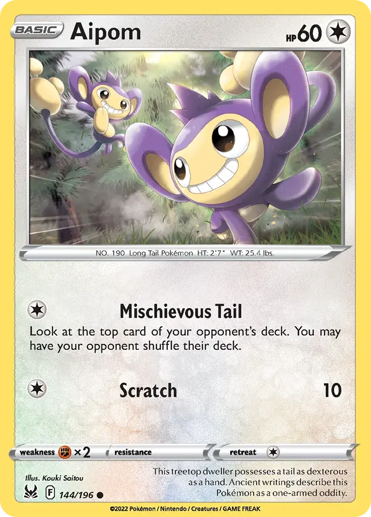 Aipom Lost Origin 144