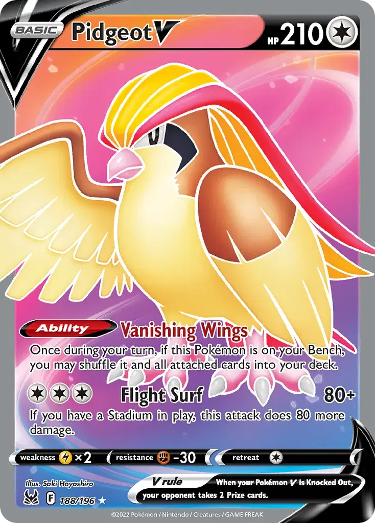 Pidgeot V Lost Origin 188