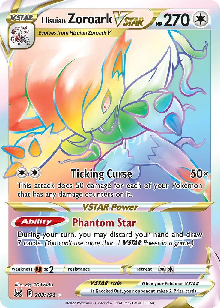Hisuian Zoroark VSTAR Lost Origin 203