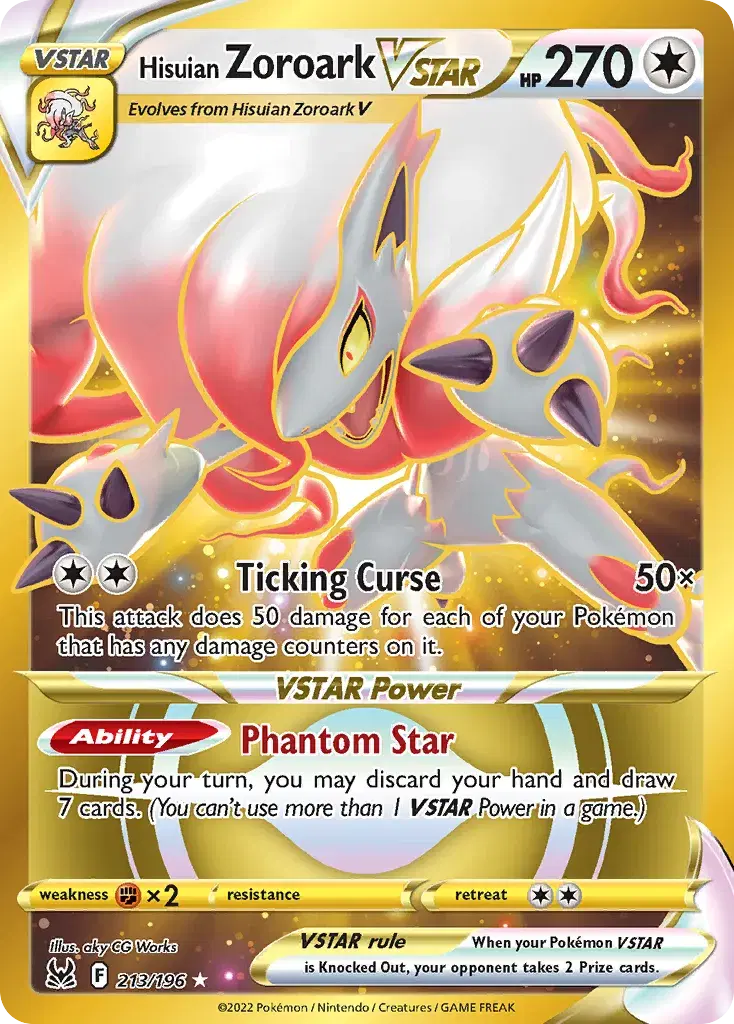 Hisuian Zoroark VSTAR Lost Origin 213