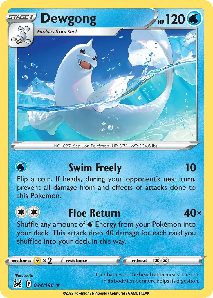 Dewgong Lost Origin 34