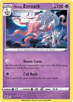 Hisuian Zoroark Lost Origin