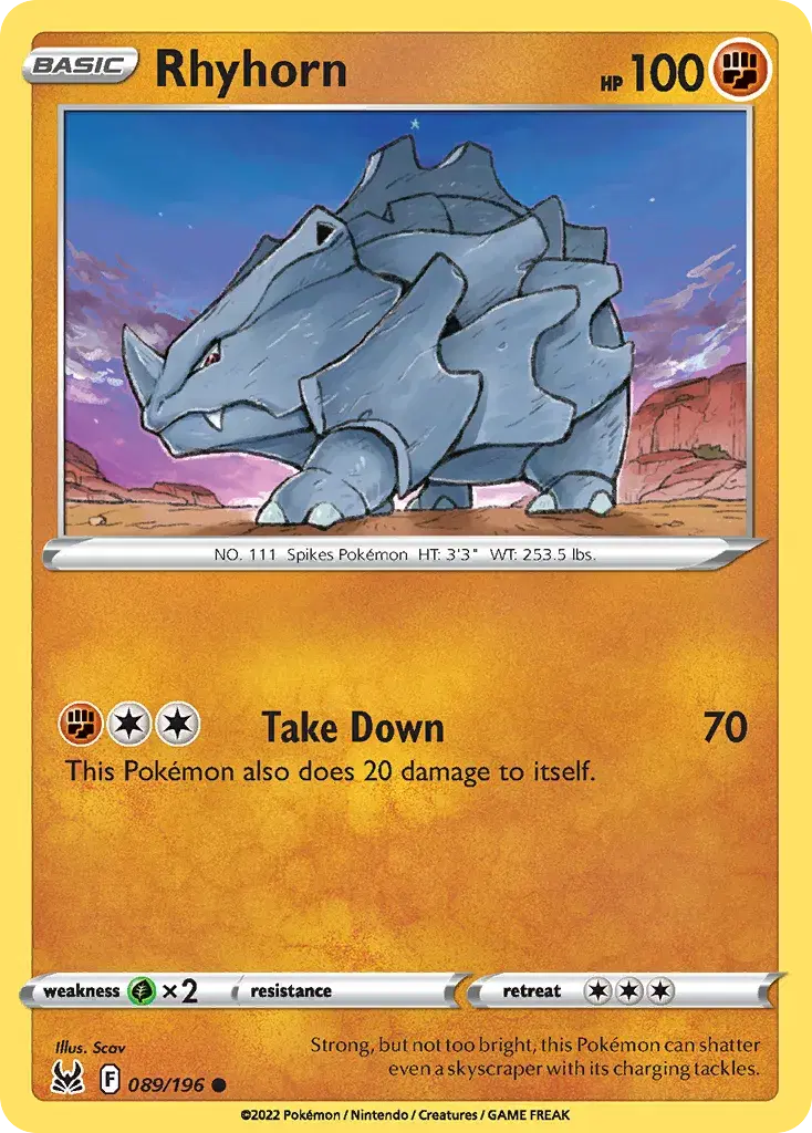 Rhyhorn Lost Origin 89