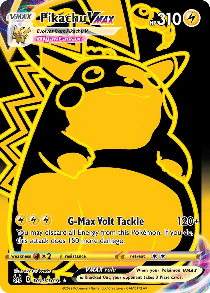 Pikachu VMAX Lost Origin Trainer Gallery TG29