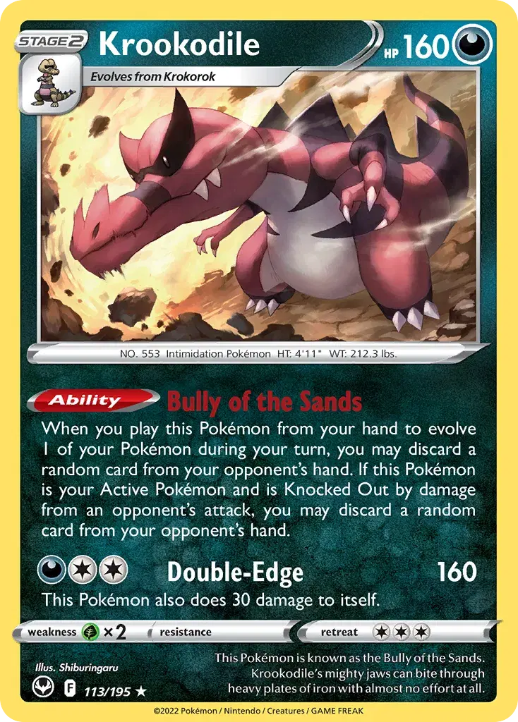 Krookodile Silver Tempest 113