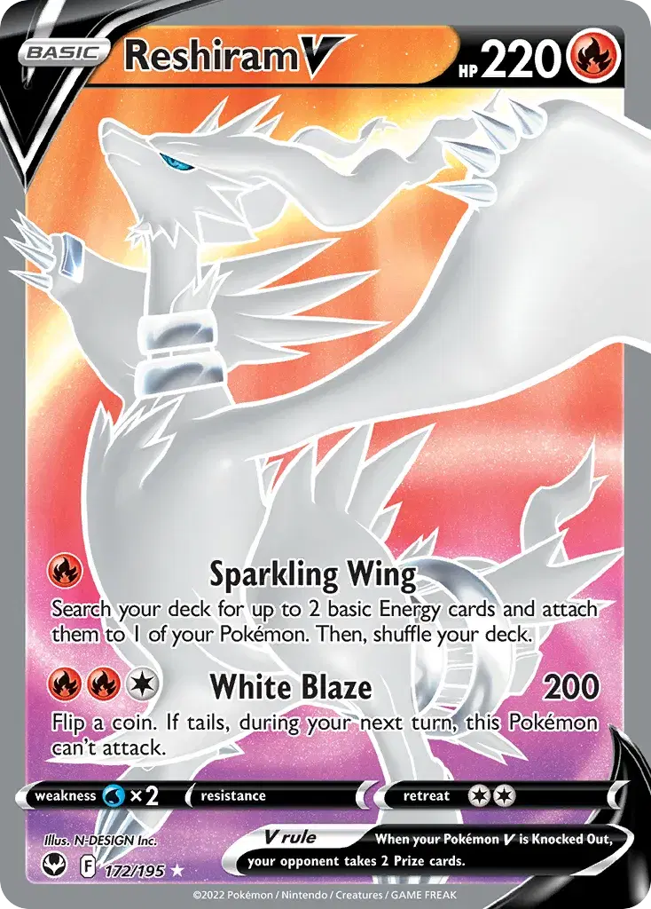 Reshiram V Silver Tempest 172
