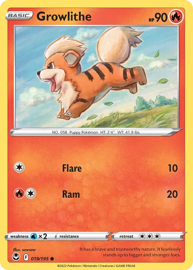 Growlithe Silver Tempest 19