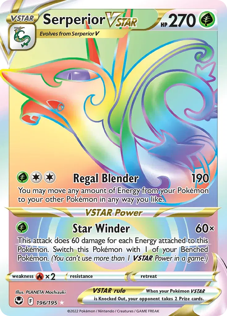Serperior VSTAR Silver Tempest 196