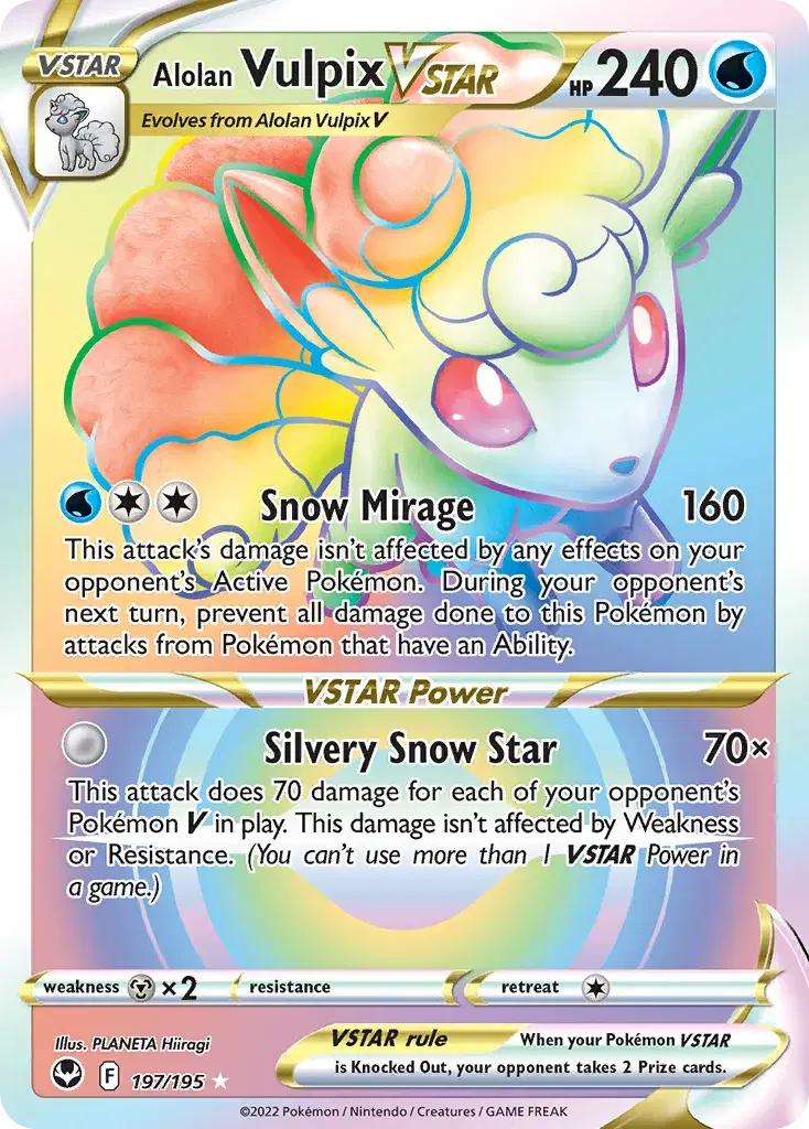 Alolan Vulpix VSTAR Silver Tempest 197