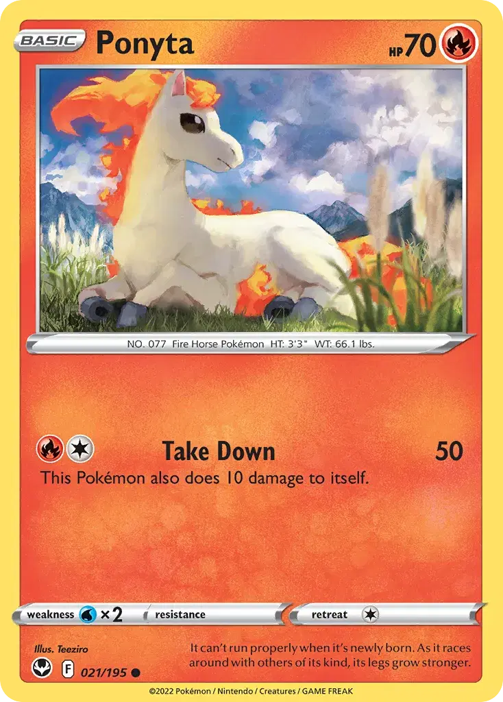 Ponyta Silver Tempest 21
