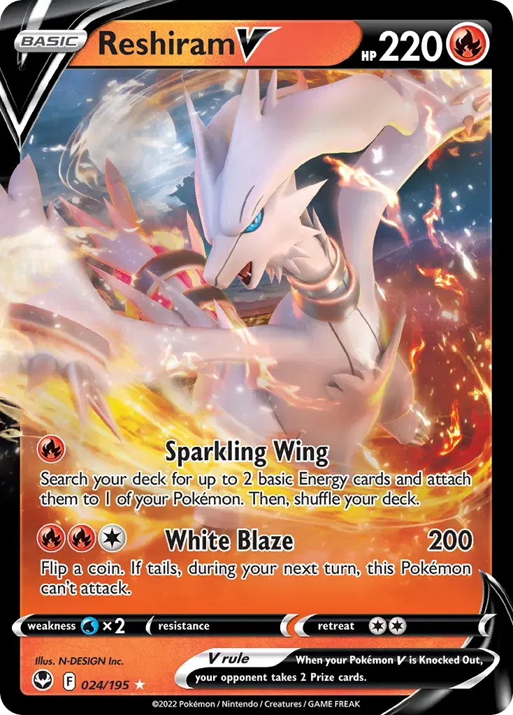 Reshiram V Silver Tempest 24
