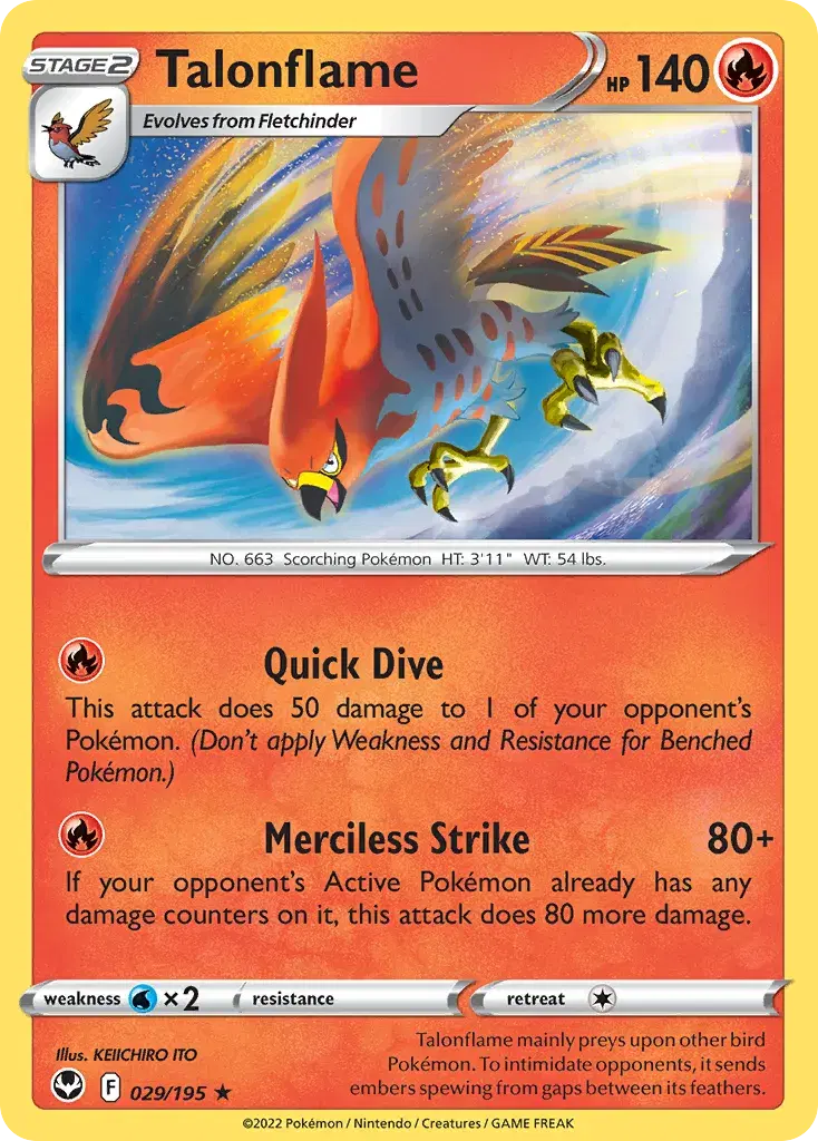Talonflame Silver Tempest 29