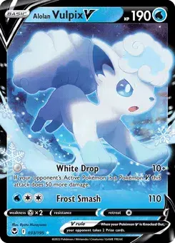 Alolan Vulpix V Silver Tempest