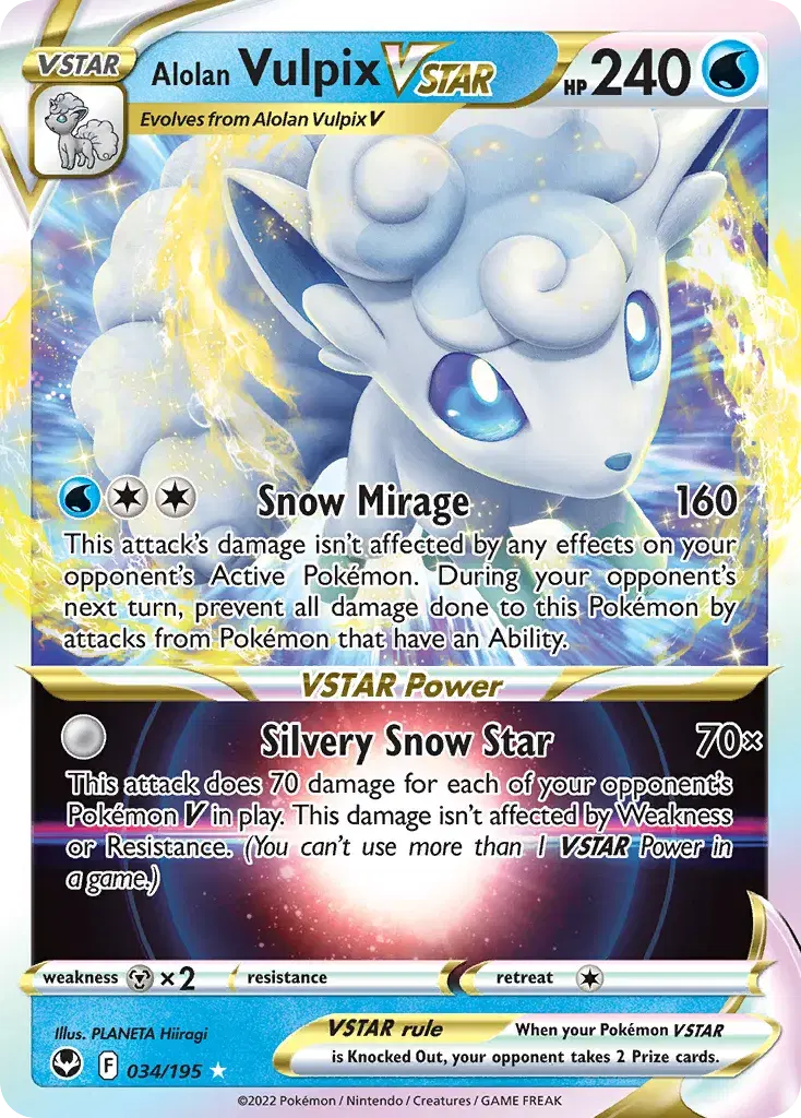 Alolan Vulpix VSTAR Silver Tempest 34