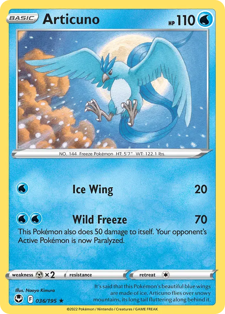 Articuno Silver Tempest 36