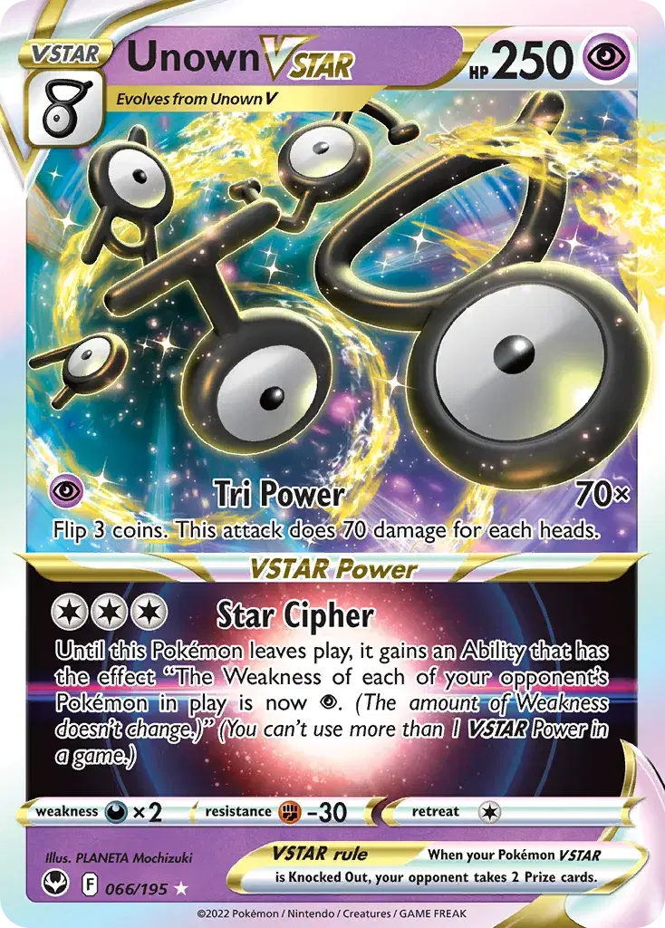 Unown VSTAR Silver Tempest 66